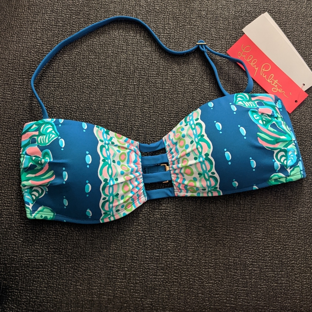 {Lilly Pulitzer} Brand New Bari Bandeau Bikini Top - Picture 5 of 10